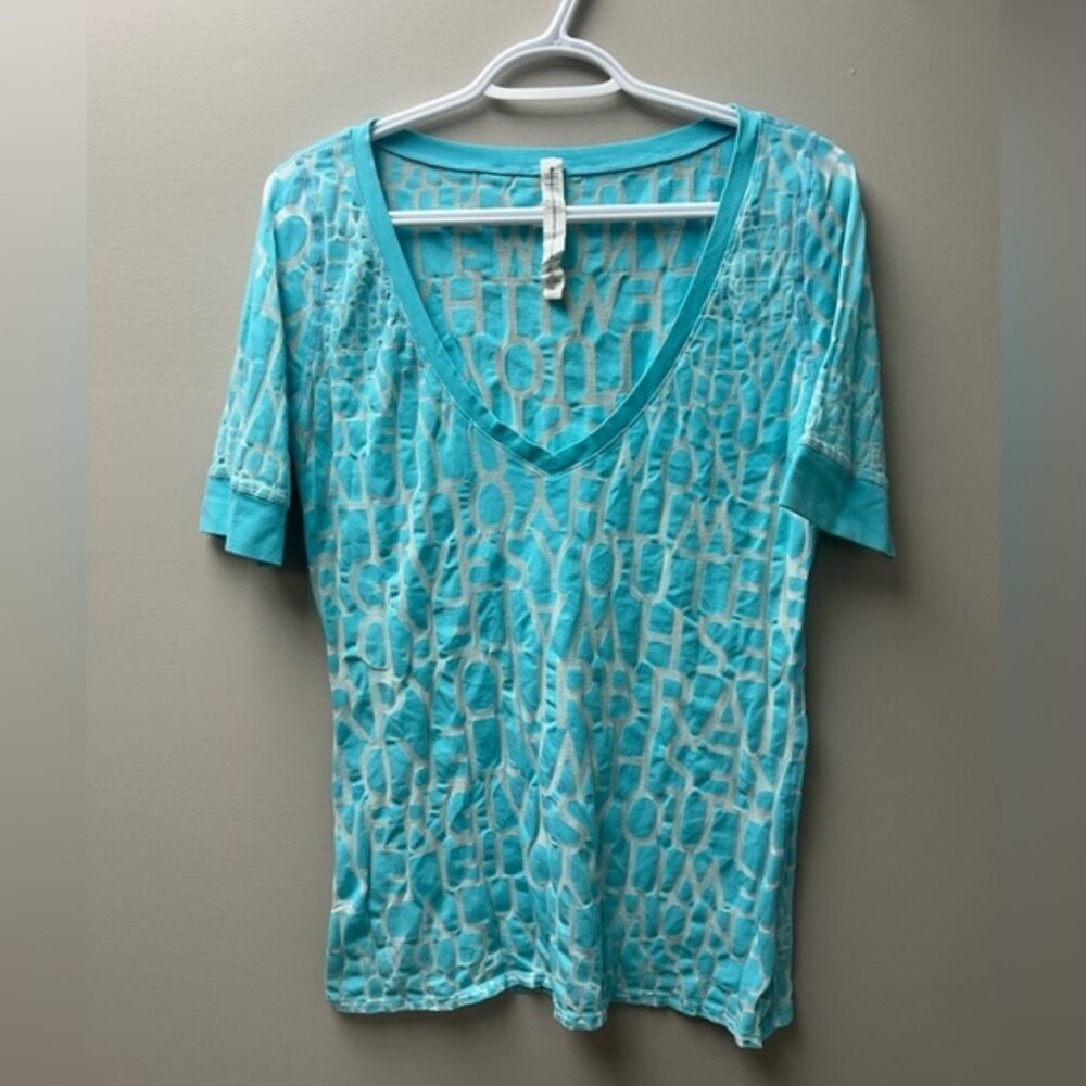 Lululemon Turquoise Blue‎ Short Sleeve Tee Shirt